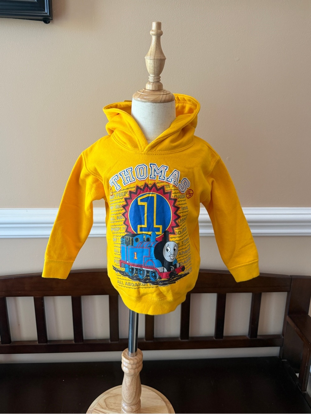 Thomas & Friends Yellow Kids Hoodie with Thomas Train Graphic